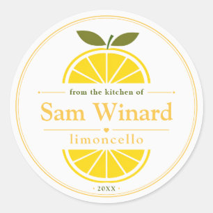 Etiqueta de cocina de Limoncello casero