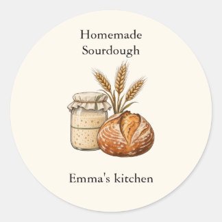 Etiqueta de cocina de pan de masa madre personaliz