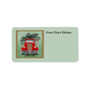 Etiqueta de cocina de personalizable
