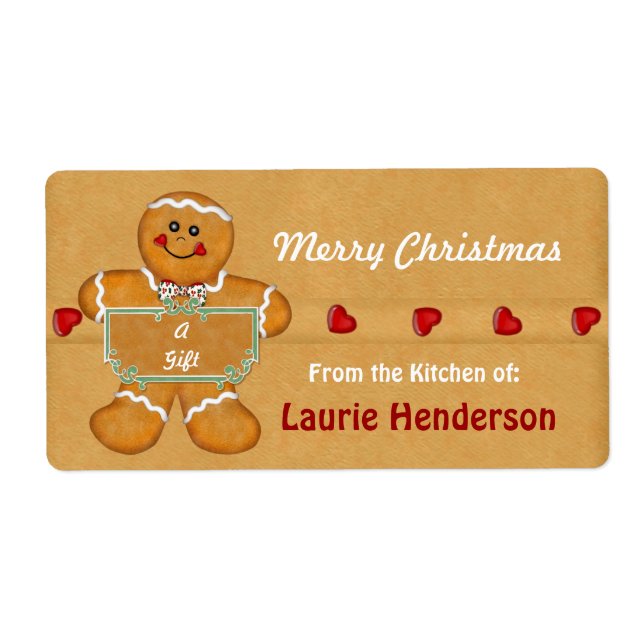 Etiqueta de cocina de plantilla (Frente)