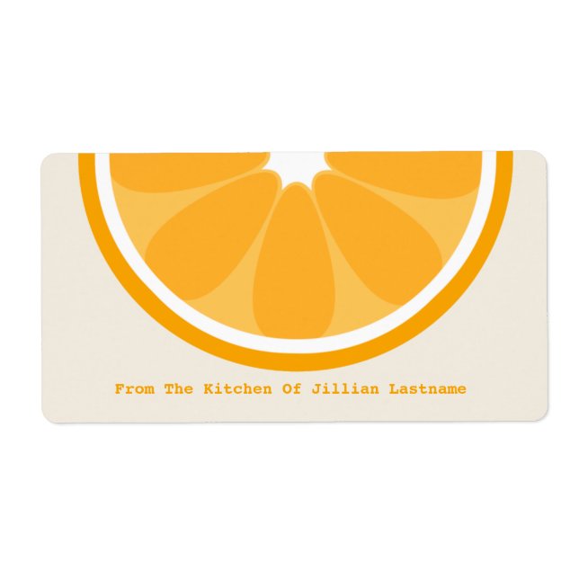 Etiqueta de cocina naranja de la cocina de (Frente)