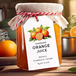 Etiqueta de cocina para despensa de jugo de naranj