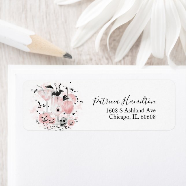 Etiqueta de Cócteles Divertidos para Despedida de  (In situ)