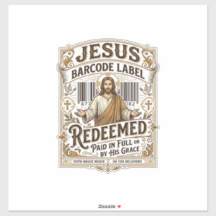 Etiqueta de código de barras de Jesús Redimido Jes