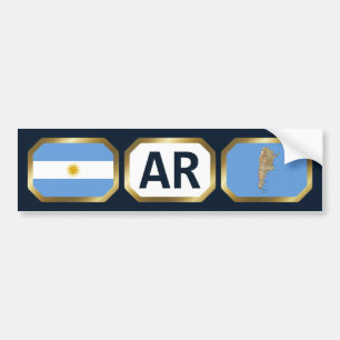Etiqueta de código de paro de bandera de Argentina