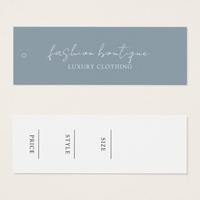 Etiqueta de colación de etiqueta de ropa de empres (Anverso y reverso)