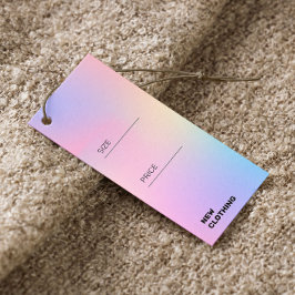 Etiqueta de colcha Logo Gradiente holográfico Prec