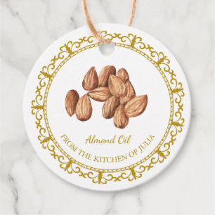 Etiqueta de colchón de aceite de almendra casera