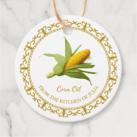 Etiqueta de colchón de aceite de maíz casero vinta