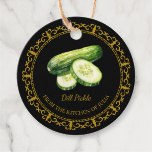 Etiqueta de colchón de pepino casero vintage Dill 