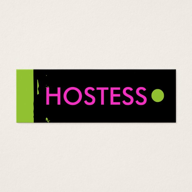 Etiqueta de colchón "HOSTESS" (Frente)