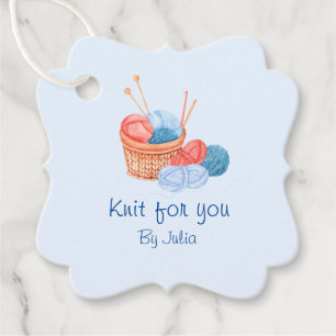 Etiqueta de colgado casera de Knit