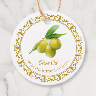 Etiqueta de colgado de aceite de oliva casero de c