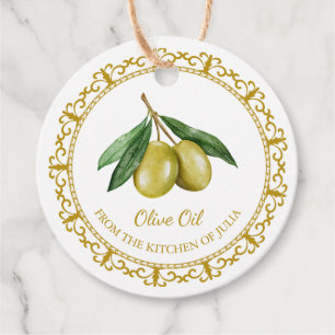 Etiqueta de colgado de aceite de oliva casero de c