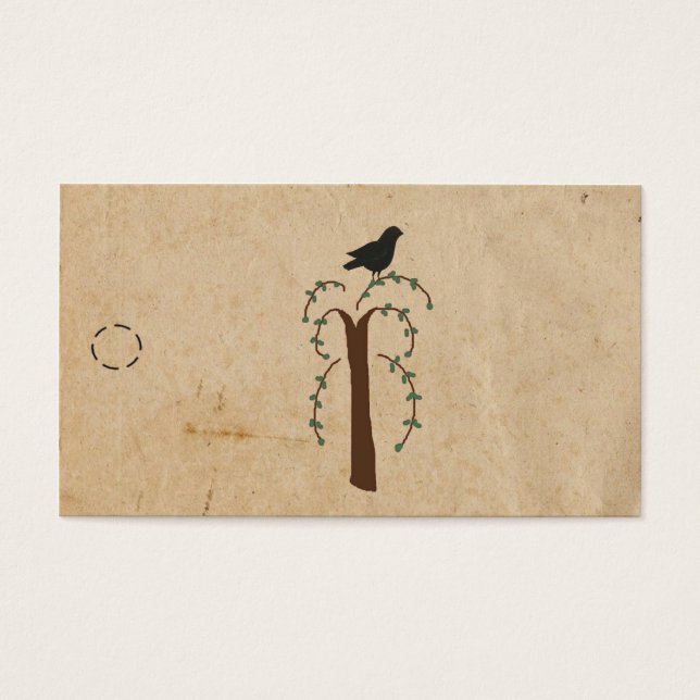 Etiqueta de colgado de árbol primitivo (Frente)