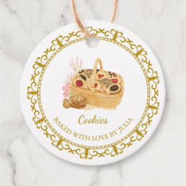 Etiqueta de colgado de cookies caseras de cosecha 