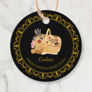 Etiqueta de colgado de cookies caseras de cosecha 