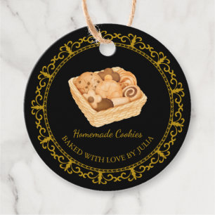 Etiqueta de colgado de cookies caseras de cosecha 