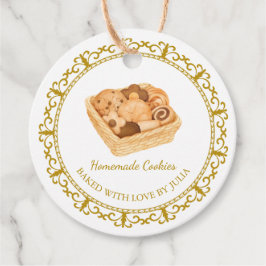 Etiqueta de colgado de cookies caseras de cosecha 