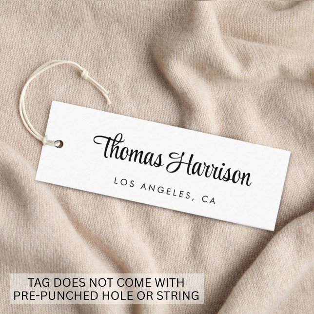 Etiqueta de colgado de guión de firma elegante (Empower your name in our signature script as your logo and brand identity)