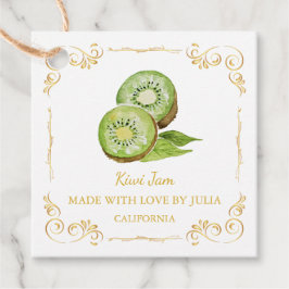 Etiqueta de colgado de Kiwi Jam Square de cosecha 