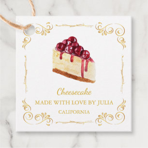 Etiqueta de colgado de la plaza de queso casera de