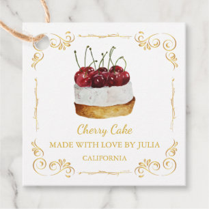 Etiqueta de colgado de la plaza del pastel casera 