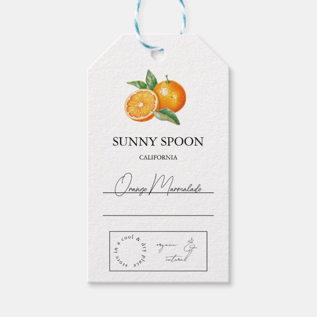 Etiqueta de colgado de naranja (Anverso)