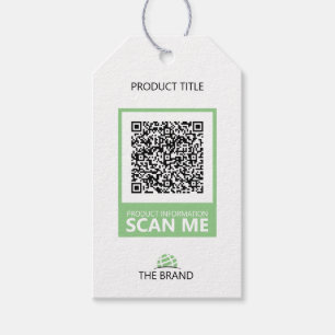 Etiqueta de colgado de papel con código QR para pr