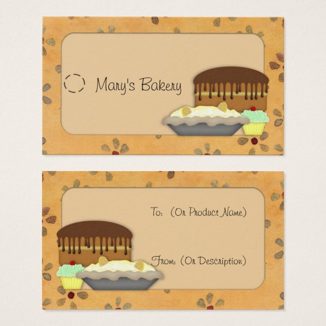 Etiqueta de colgado de postres (Anverso y reverso)