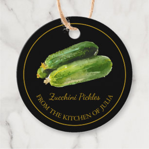 Etiqueta de colgado de zucchini caseros simples