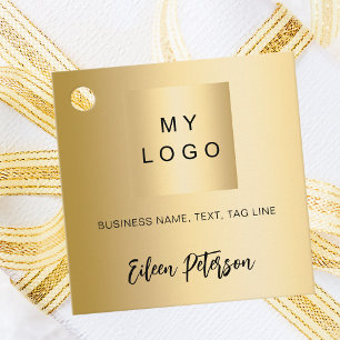 Etiqueta de colgado del logotipo comercial de la f