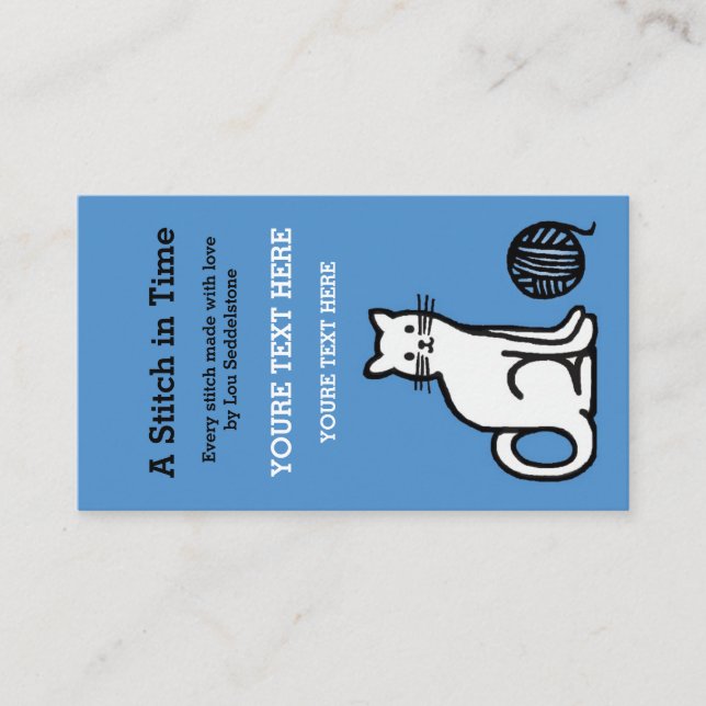 Etiqueta de colgado / Yarn / Crochet / Knit Cat (Anverso)