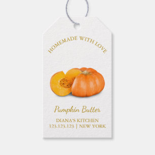 Etiqueta de colgador de calabaza simple casera l b