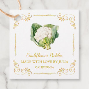 Etiqueta de colgamiento de la flor de cauliflower