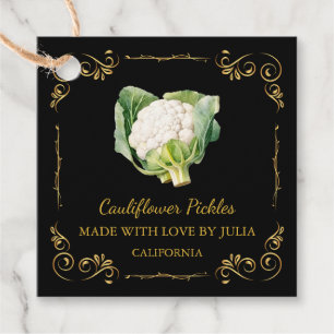 Etiqueta de colgamiento de la flor de cauliflower