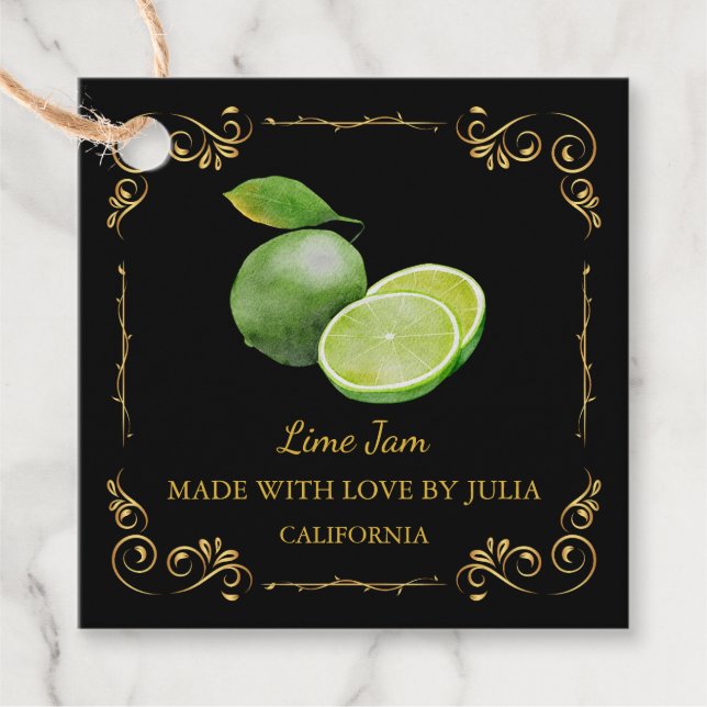 Etiqueta de colgamiento de la plaza Lime Jam caser (Anverso)