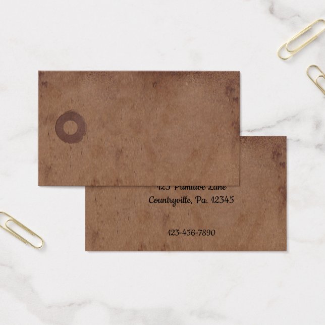 Etiqueta de colgante de café primitivo (Oficina)