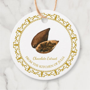 Etiqueta de colgante de extracto de chocolate case