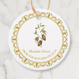 Etiqueta de colgante de extracto de chocolate case