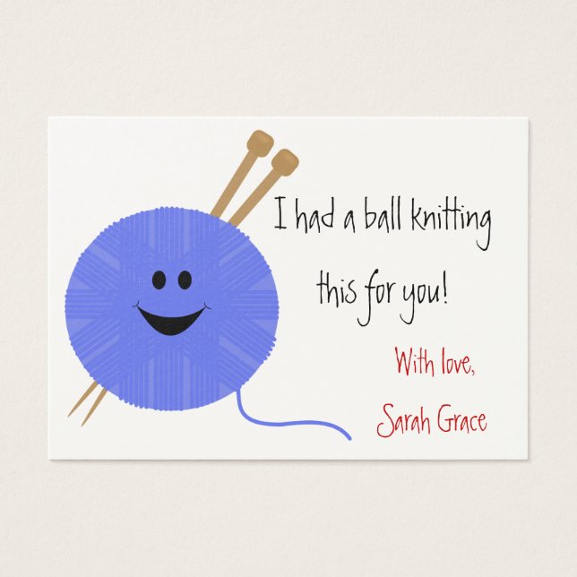 Etiqueta de colgar de Knitter (Frente)