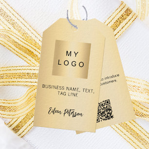 Etiqueta de colgar del código QR del logotipo del