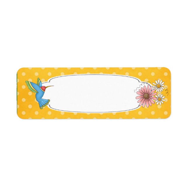 Etiqueta de colibrí (Frente)