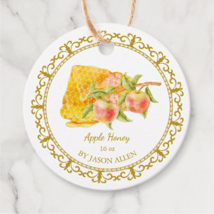 Etiqueta de colmena de miel de abeja de manzana