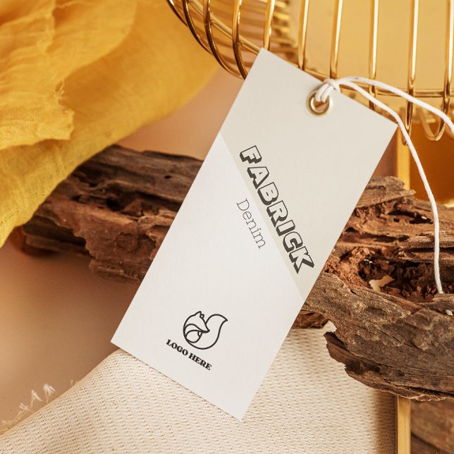 Etiqueta de colmena de ropa moderna contemporánea (Clothing Hang Tag Modern Contemporary)