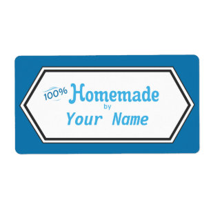 Etiqueta de comida casera al 100%