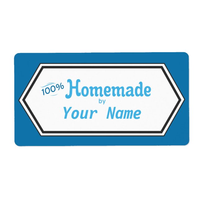 Etiqueta de comida casera al 100% (Frente)