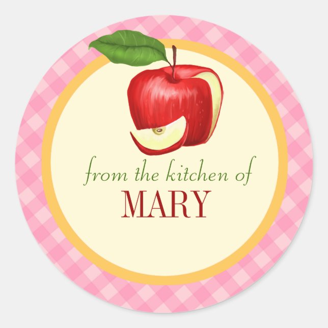 Etiqueta de comida de cocina personalizada (Anverso)