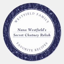 Etiqueta de comida de la familia Dusty Blue Wildfl