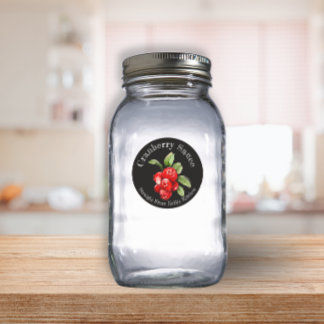 Etiqueta De Comida De Salsa De Arándanos Para Nego